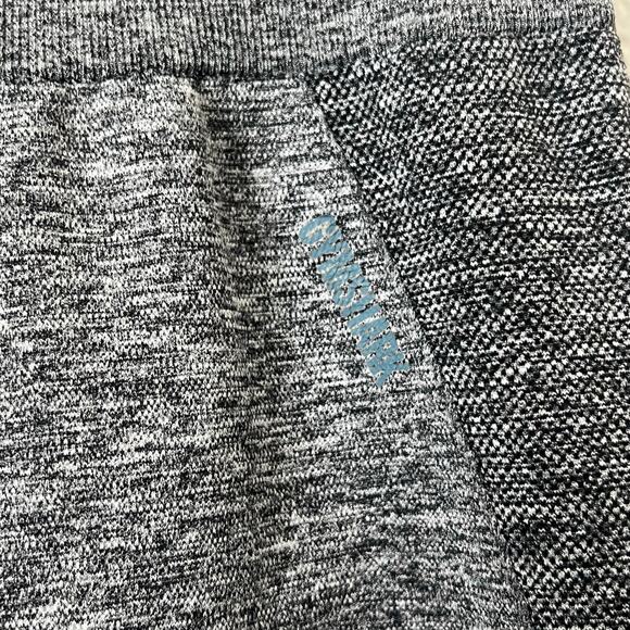 Gymshark seamless leggings heather gray light blue logo - Picture 2 of 9